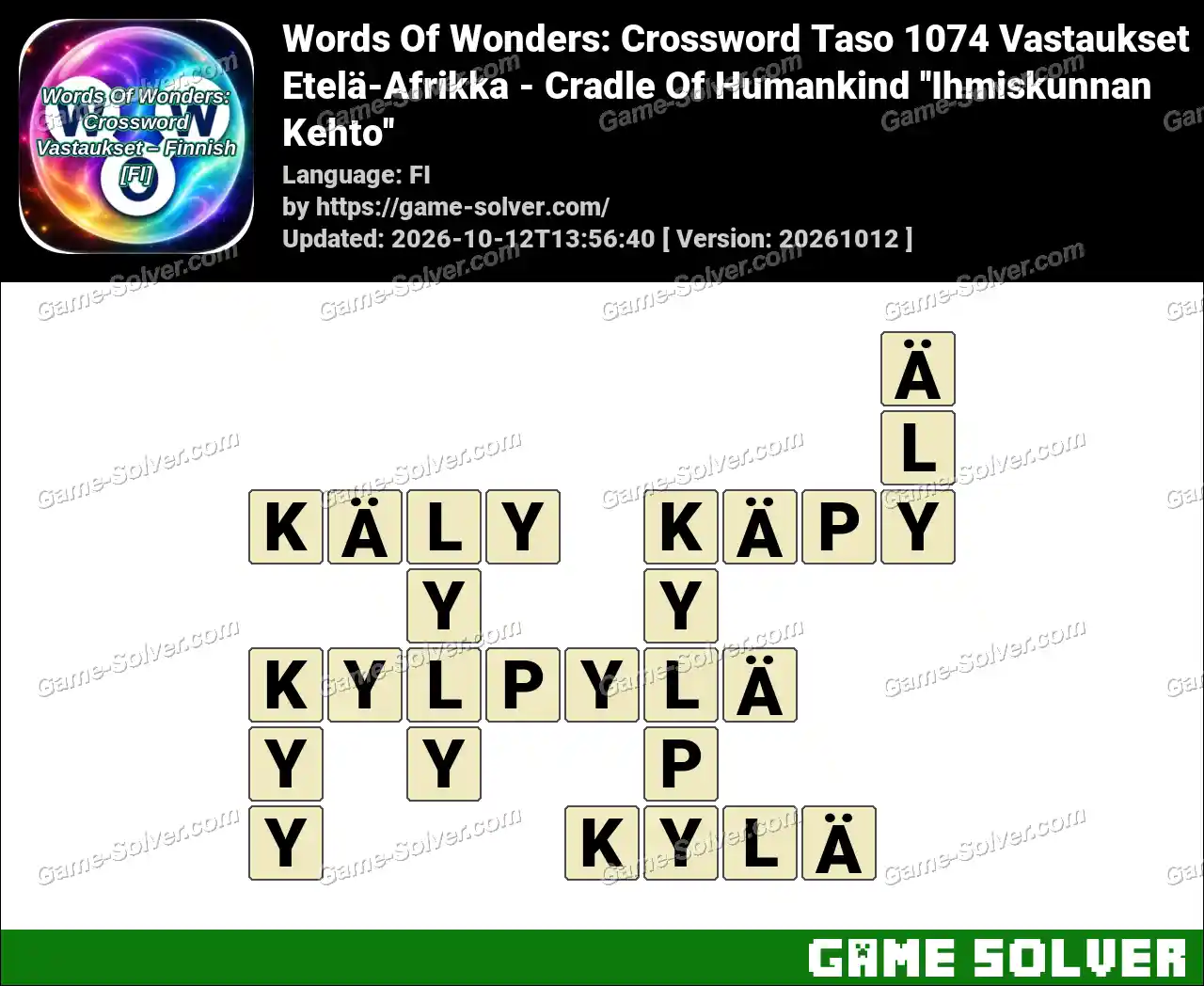 Words Of Wonders: Crossword Taso 1074 Vastaukset – Etelä-Afrikka – Cradle Of Humankind ”Ihmiskunnan Kehto”